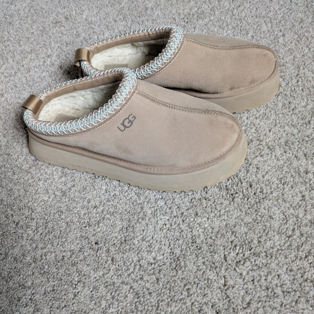 UGG Tan Suede Slip-On Shoes